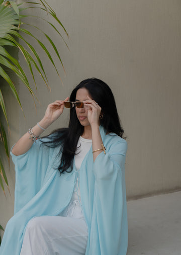 Butterfly Chiffon - Blue